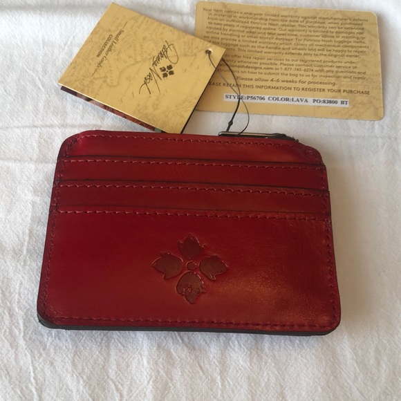 Patricia Nash Cassis Leather ID Wallet/Card Case Distressed Vintage Lava NWT - Picture 6 of 15